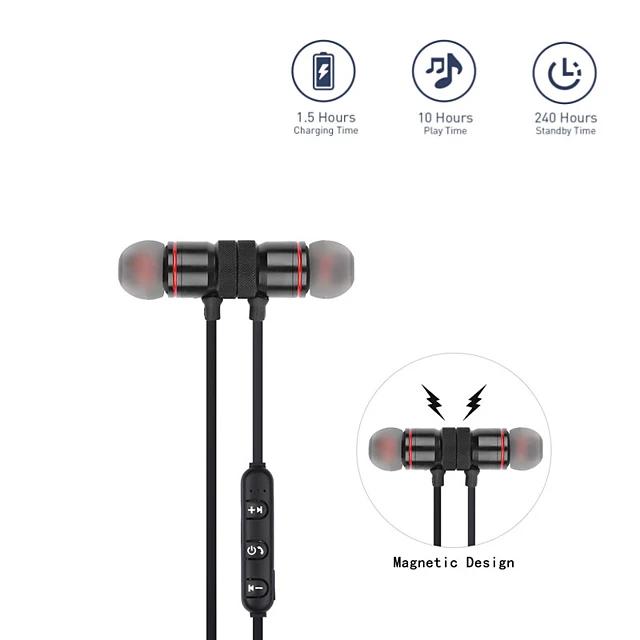Sports Neckband Magnetic Wireless Bluetooth Earphones In-Ear Headphones - Tophatter Daily Deals