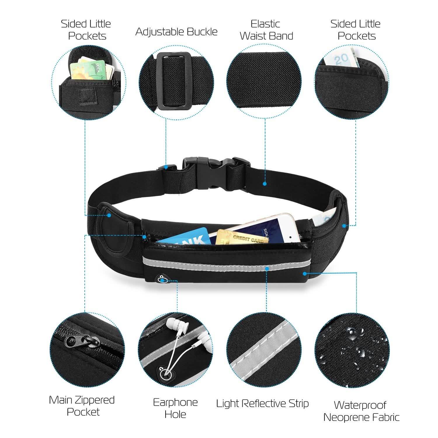 Sports Waist Bag Running Belt Pack Outdoor Recreation - Tophatter Daily Deals