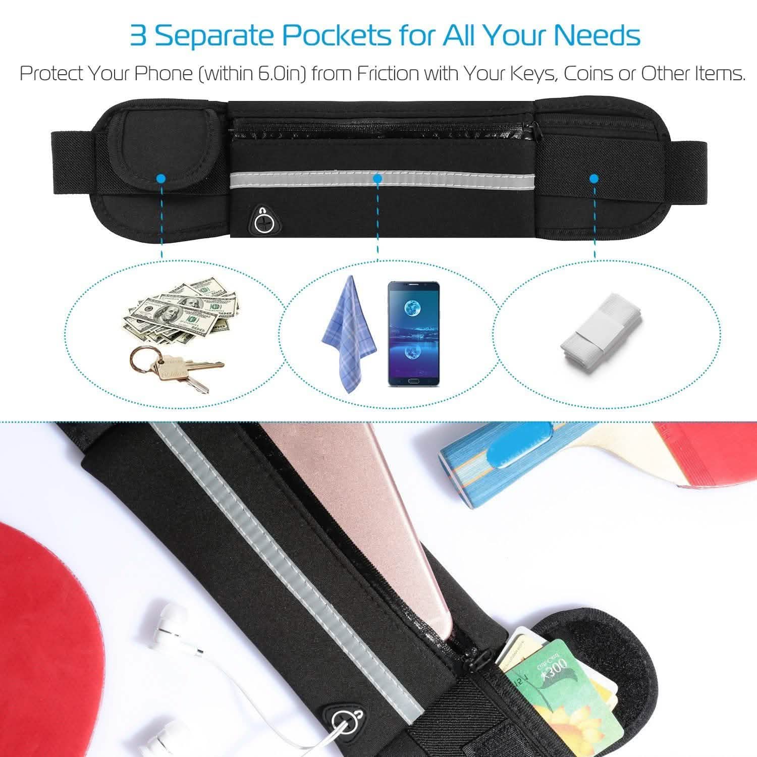 Sports Waist Bag Running Belt Pack Outdoor Recreation - Tophatter Daily Deals