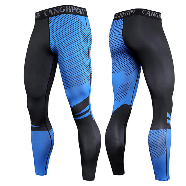 Sportswear Quick Dry Gym Fitness Tights Blue Leggings - Tophatter Daily Deals