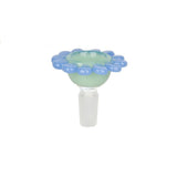 Spring Flower Herb Slide Green Bowl + Blue Petals Bong Bowls - Tophatter Daily Deals
