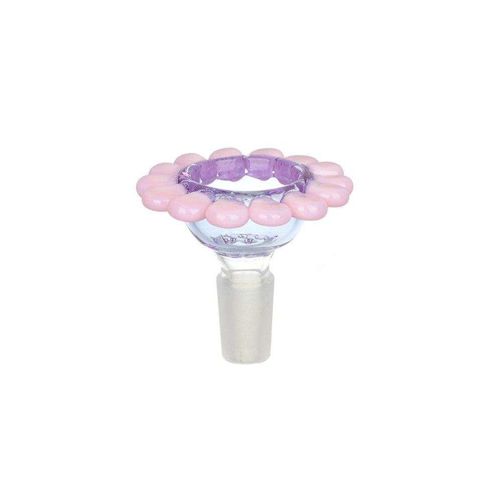 Spring Flower Herb Slide Purple Bowl + Pink Petals Bong Bowls - Tophatter Daily Deals