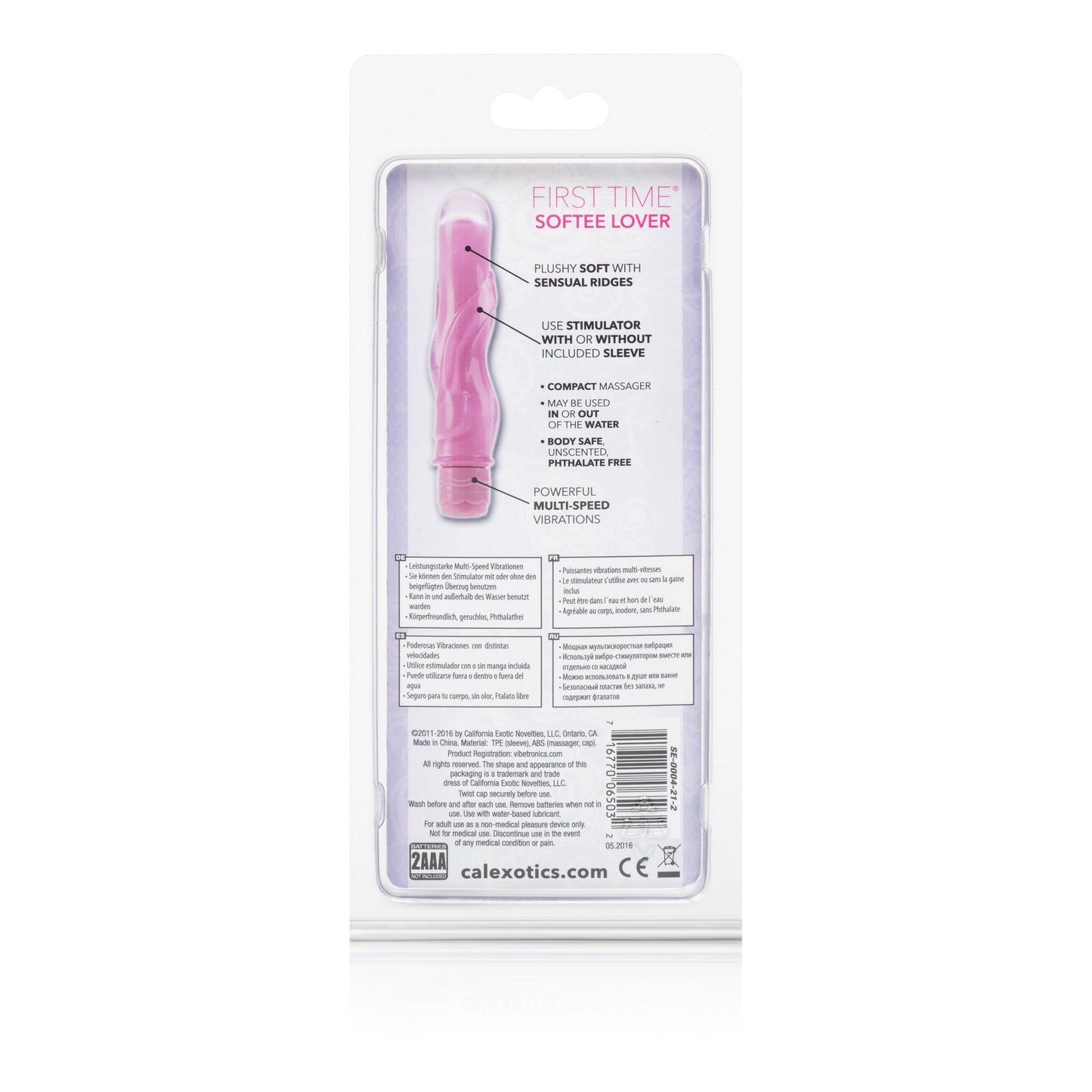 First Time Softee Lover Pink Multi-Speed Vibrator with Removable Soft Sleeve 5 Inch Waterproof Stimulator > Vibrators > Standard Vibrators - Tophatter Daily Deals