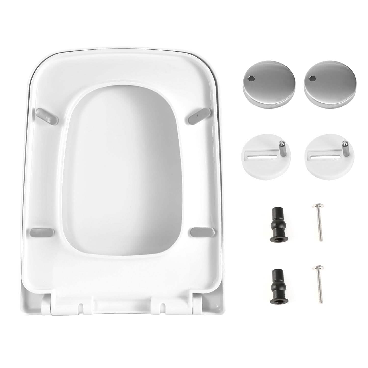 Square Toilet Seat with Grip-Tight Seat Bumpers Bath - Tophatter Daily Deals