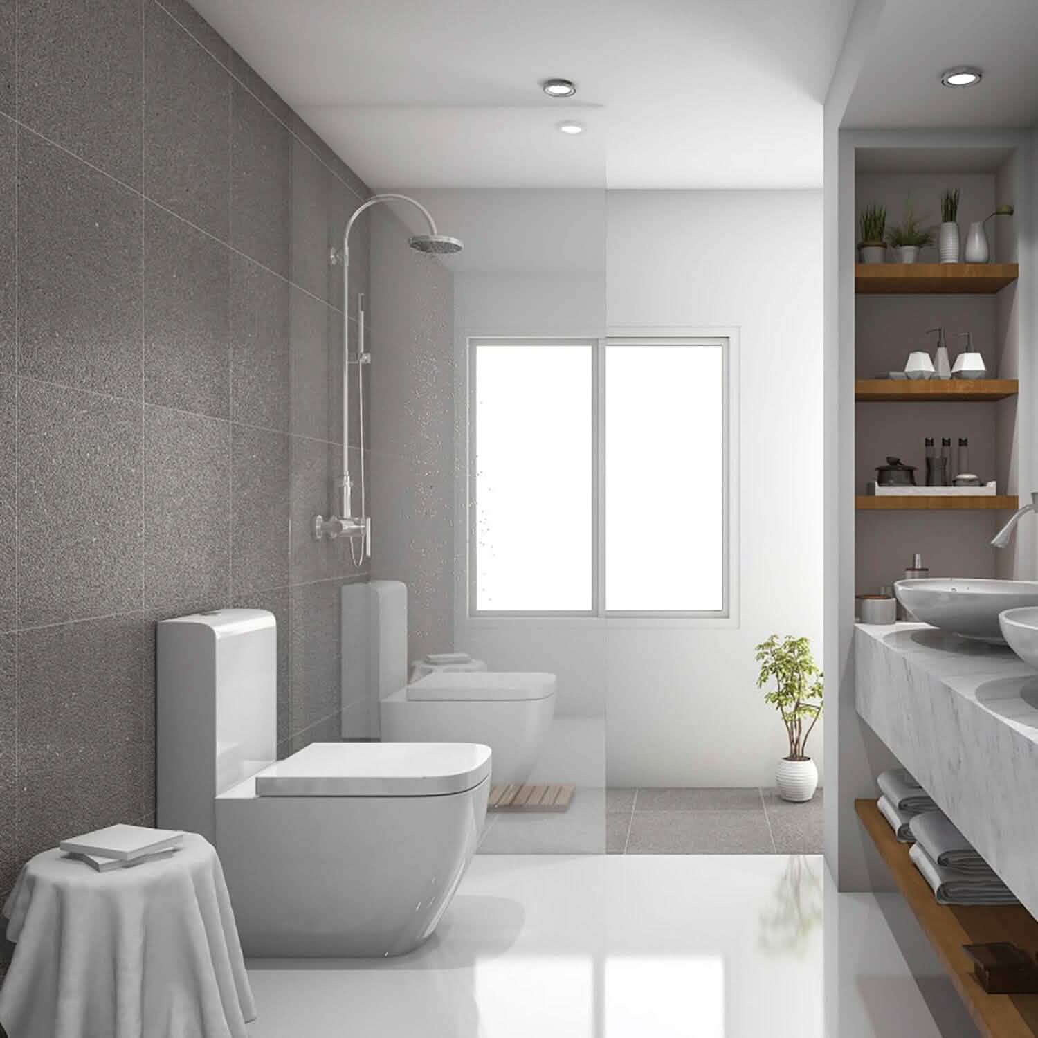 Square Toilet Seat with Grip-Tight Seat Bumpers Bath - Tophatter Daily Deals