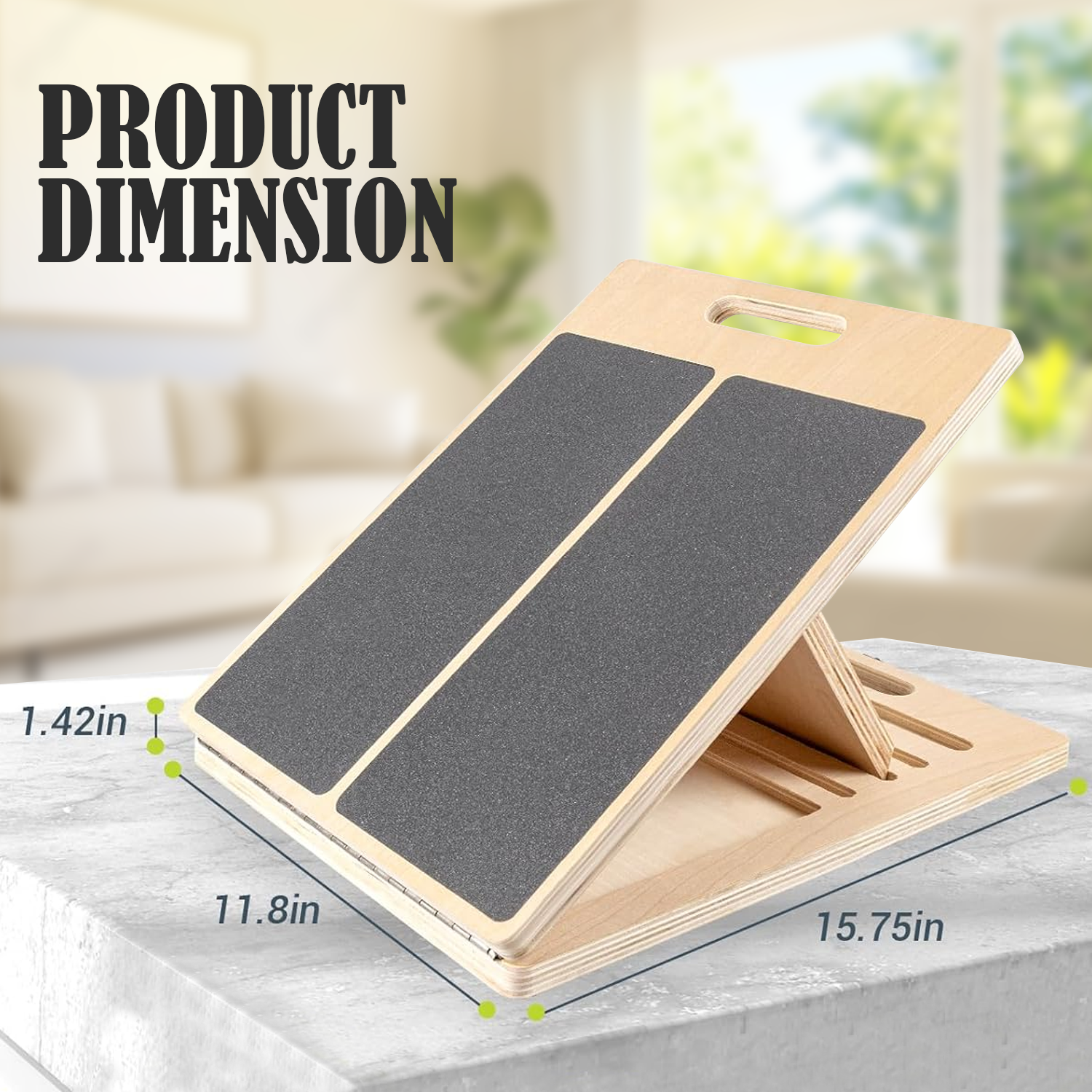 Slant Board for Exercise- Folded Calf Stretcher Squat Wedge Portable Board Exercise & Fitness - Tophatter Daily Deals