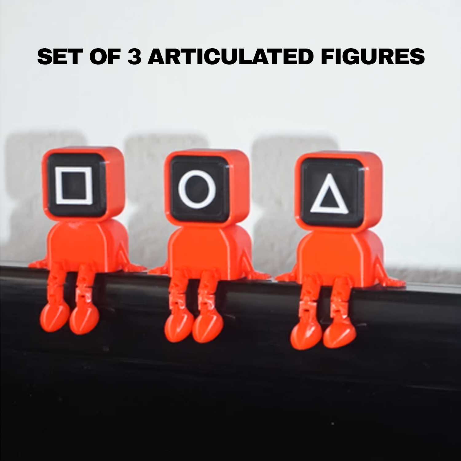 Squid Game Guard Toy Set - Articulated 3D Printed Action Figures (Set of 3) Sports Toys - Tophatter Daily Deals