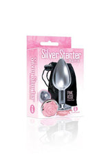 Icon Brands - Silver Starter Floral Anal Plug - Silver/Pink Sex Toy - Tophatter Daily Deals