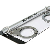 Sex & Mischief Spreader Bar with Metal Cuffs Restraints - Tophatter Daily Deals
