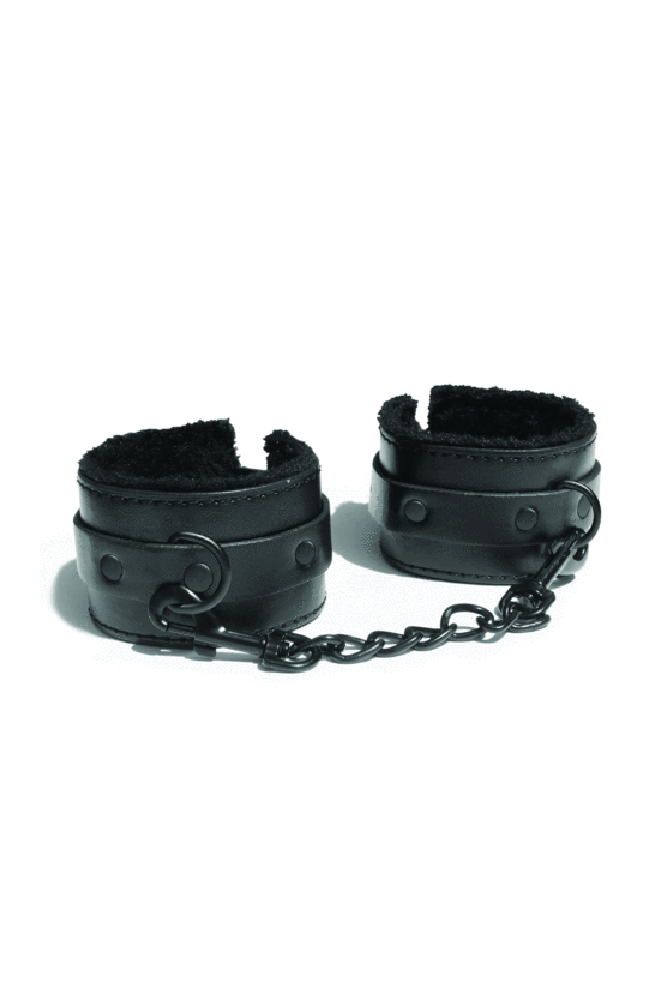 Sex & Mischief - Shadow Fur Handcuffs - Black BDSM - Tophatter Daily Deals