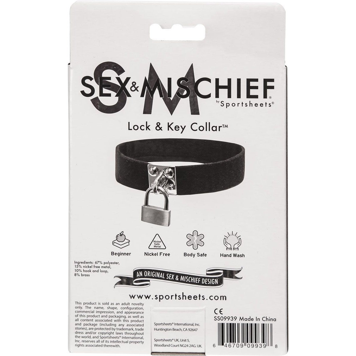 Sex & Mischief Lock & Key Collar Collar - Tophatter Daily Deals