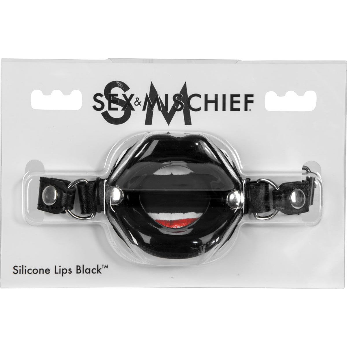 Sex & Mischief Silicone Lips Open Mouth Gag in Black Ball Gags & Mouth Restraints - Tophatter Daily Deals