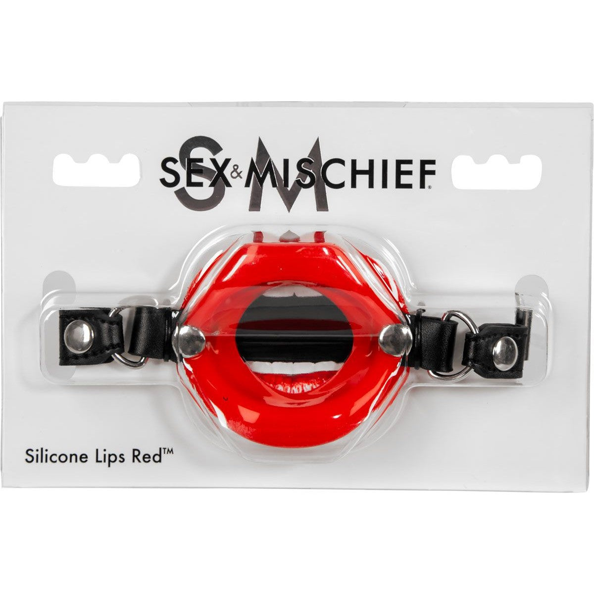 Sex & Mischief Silicone Lips Open Mouth Gag in Red Ball Gags & Mouth Restraints - Tophatter Daily Deals