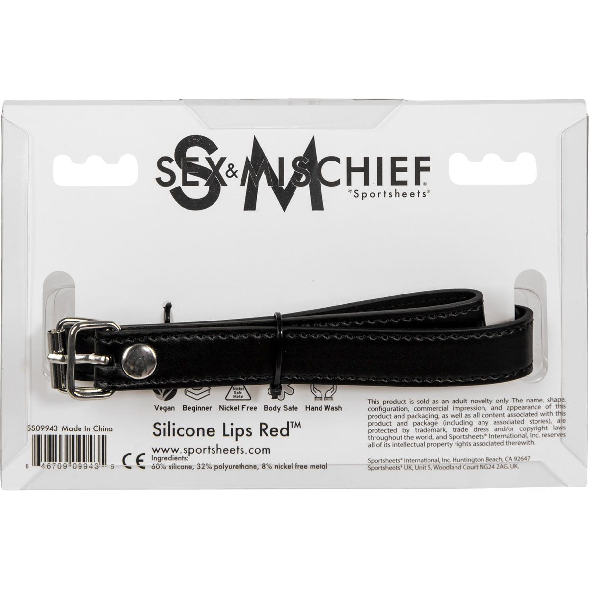 Sex & Mischief Silicone Lips Open Mouth Gag in Red Ball Gags & Mouth Restraints - Tophatter Daily Deals