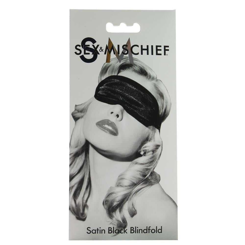 Sex & Mischief Satin Blindfold in Black Blindfolds - Tophatter Daily Deals