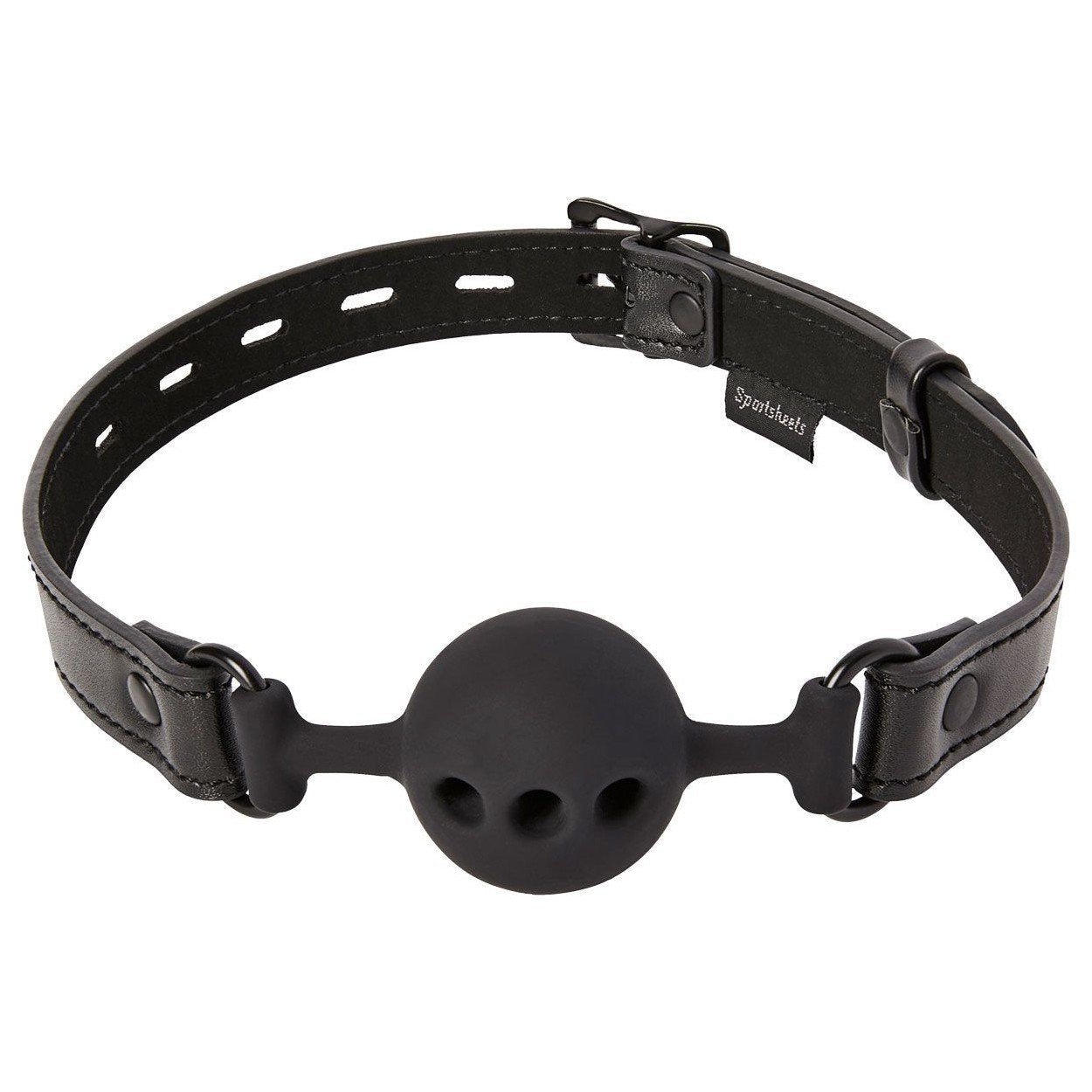 Sportsheets Saffron Breathable Ball Gag in Black Ball Gags & Mouth Restraints - Tophatter Daily Deals