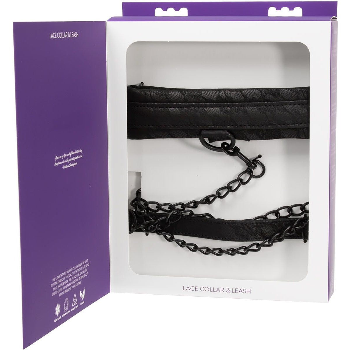 Sincerely Lace Collar & Leash in Black Bondage - Tophatter Daily Deals