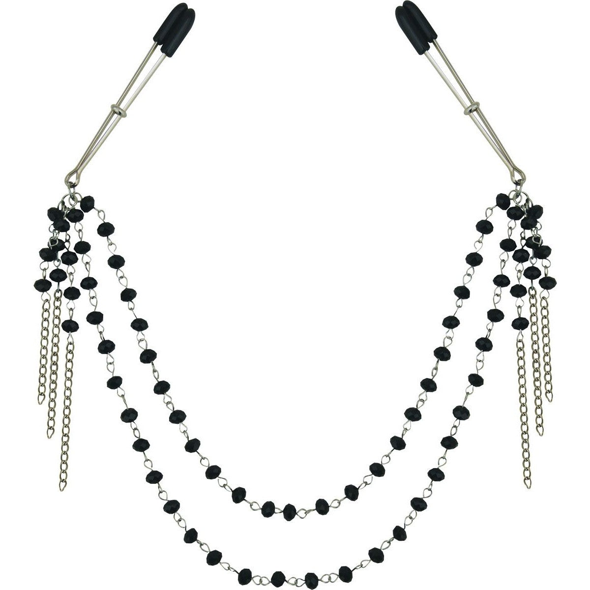 Sincerely Black Jeweled Nipple Clamps Nipple Clamps - Tophatter Daily Deals