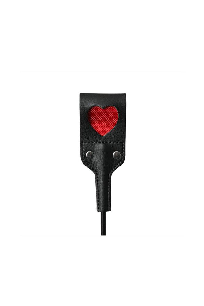 Sex & Mischief - Heart Impression Crop - Black/Red BDSM - Tophatter Daily Deals