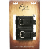 Edge Lined Leather Wrist Restraints in Black Wrist Cuffs - Tophatter Daily Deals
