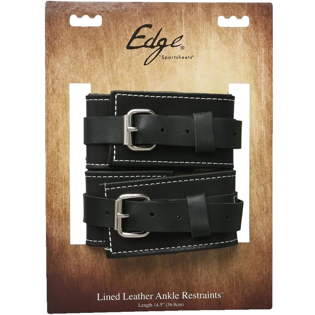 Edge Lined Leather Ankle Restraints in Black Ankle Cuffs - Tophatter Daily Deals