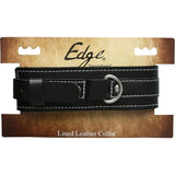 Edge Lined Leather Collar Collar - Tophatter Daily Deals