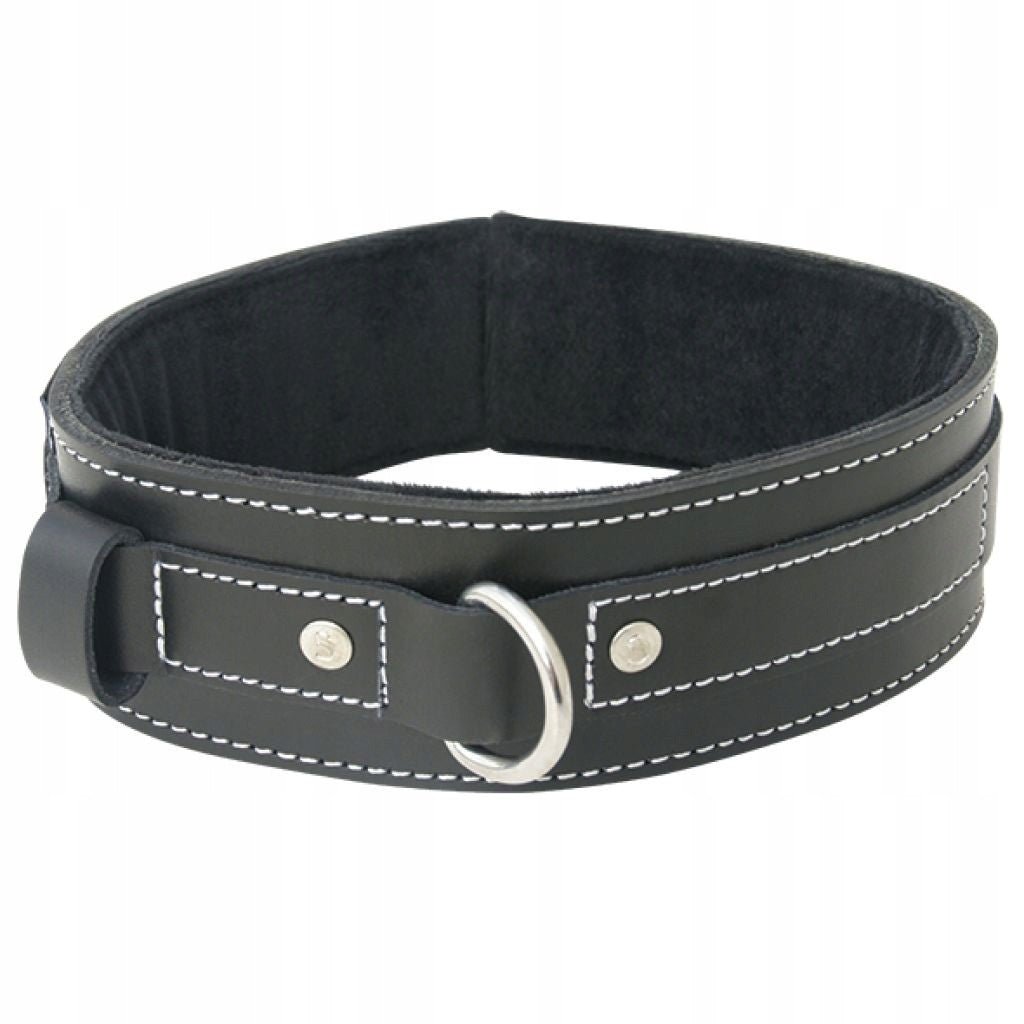 Edge Lined Leather Collar Collar - Tophatter Daily Deals