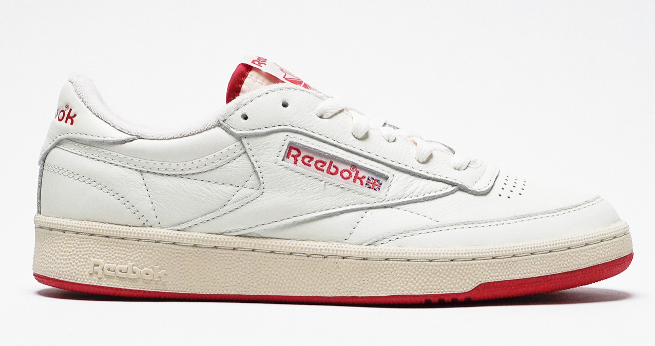 Reebok Men's Club C 85 Vintage Shoes - Chalk/Vecred/Alabas Chalk Vecred Alabas Footwear - Tophatter Daily Deals