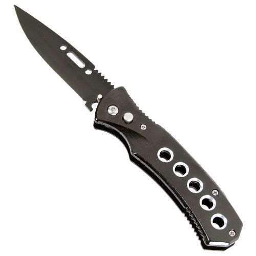 Automatic Heavy Duty Knife with 5 hole handle - Tophatter Daily Deals