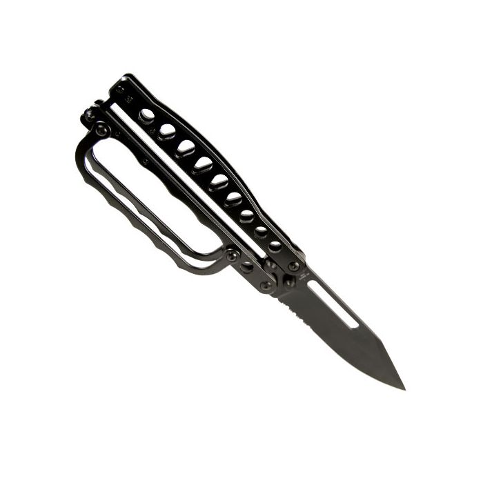 Butterfly Trench Knife Black - Tophatter Daily Deals
