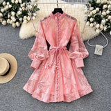 Stand Collar Belt Party Birthday Dress For Women Mini Dresses - Tophatter Daily Deals