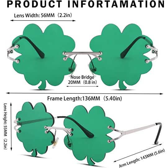 St. Patrick’s Day Irish Shamrock Sunglasses Seasonal Decor - Tophatter Daily Deals