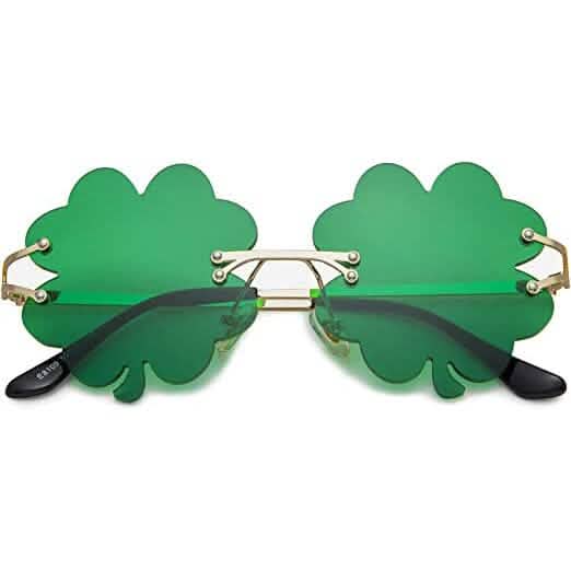 St. Patrick’s Day Irish Shamrock Sunglasses Green Seasonal Decor - Tophatter Daily Deals