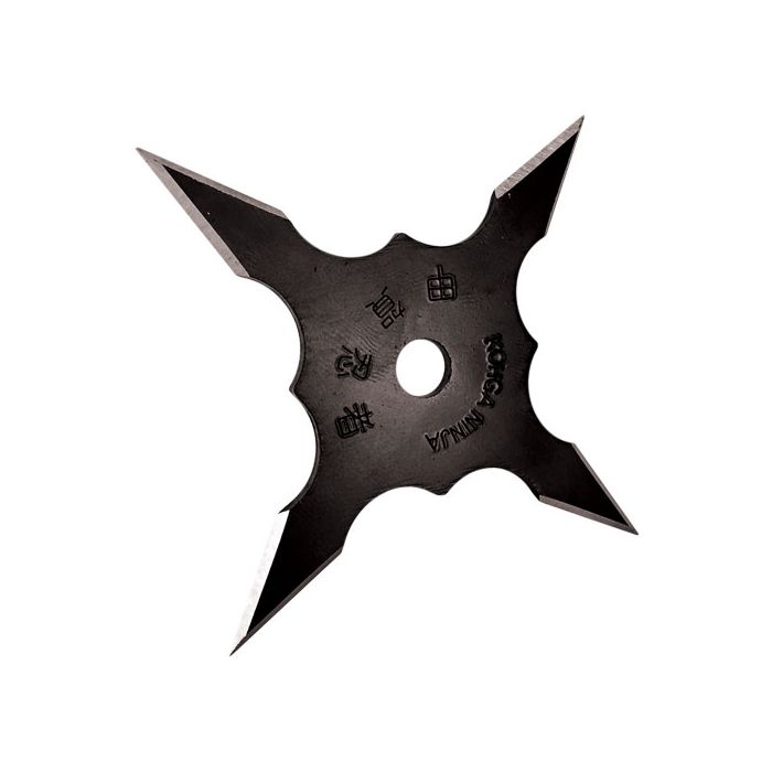 4" Black 4 Point Throwing Star - Tophatter Daily Deals