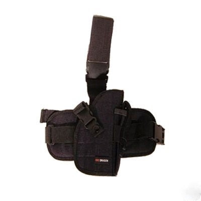 Right Handed Deluxe Tactical Drop Leg Holster w/ Removable Hip - Black TacticalGear/Holsters - Tophatter Daily Deals