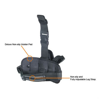 Right Handed Deluxe Tactical Drop Leg Holster w/ Removable Hip - Black TacticalGear/Holsters - Tophatter Daily Deals