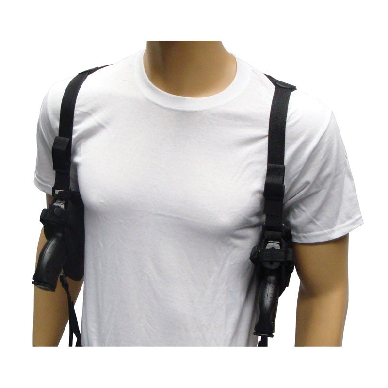 Double Draw Deluxe Tactical Shoulder Holster w/ Spare Mags- Black TacticalGear/Holsters - Tophatter Daily Deals