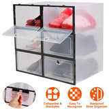 Stackable Shoe Storage Bin Transparent Dustproof Storage & Organization - Tophatter Daily Deals