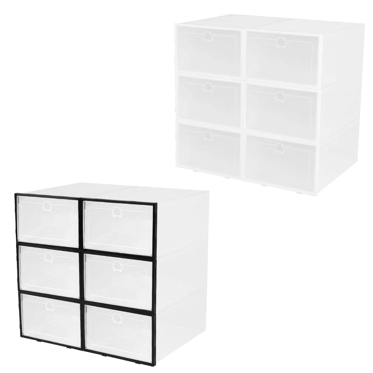 Stackable Shoe Storage Bin Transparent Dustproof Storage & Organization - Tophatter Daily Deals