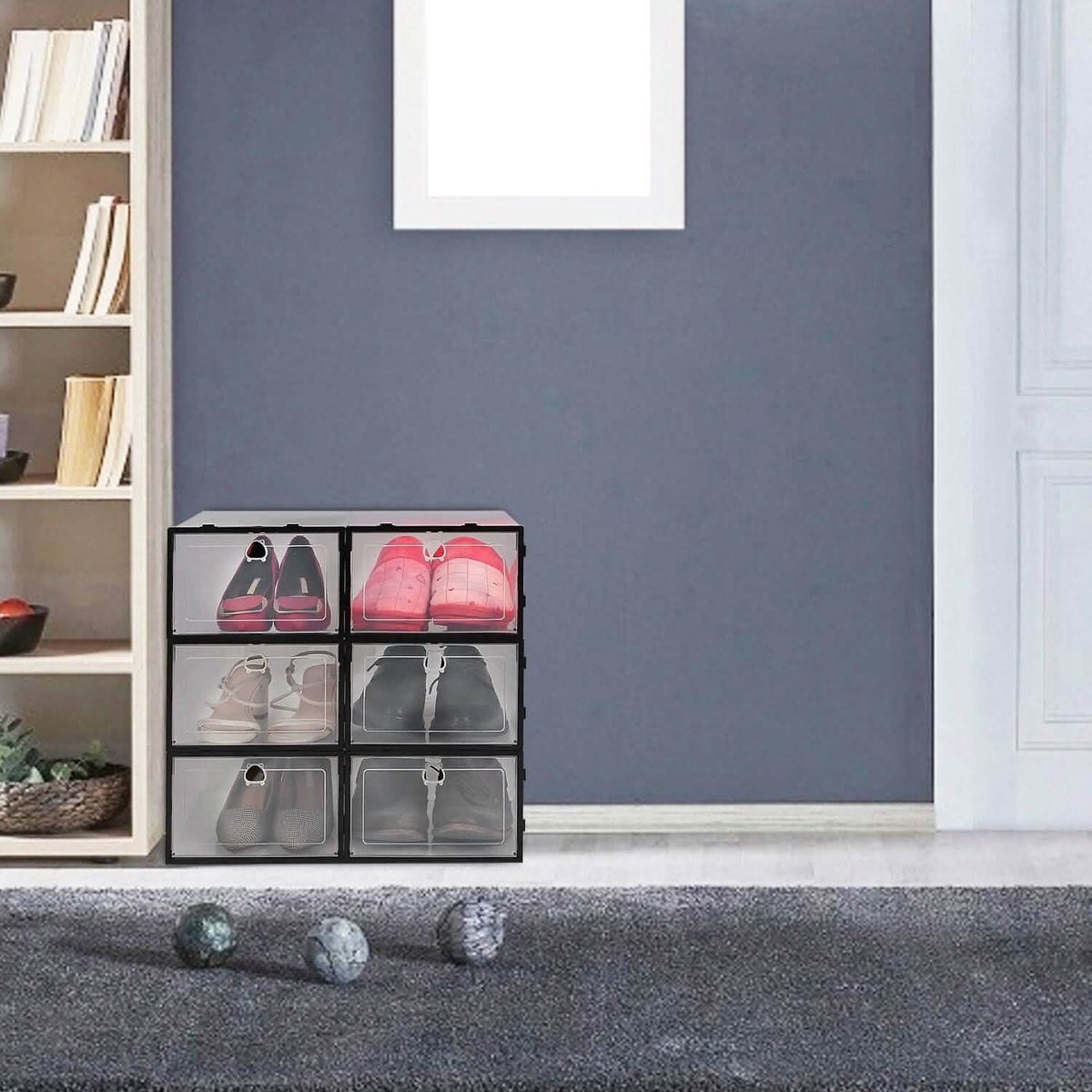 Stackable Shoe Storage Bin Transparent Dustproof Storage & Organization - Tophatter Daily Deals
