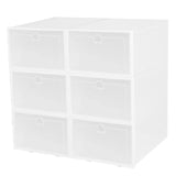 Stackable Shoe Storage Bin Transparent Dustproof White Storage & Organization - Tophatter Daily Deals