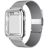 Stainless Steel Adjustable Wrist Strap with Screen Protector Silver Smart Watches - Tophatter Daily Deals