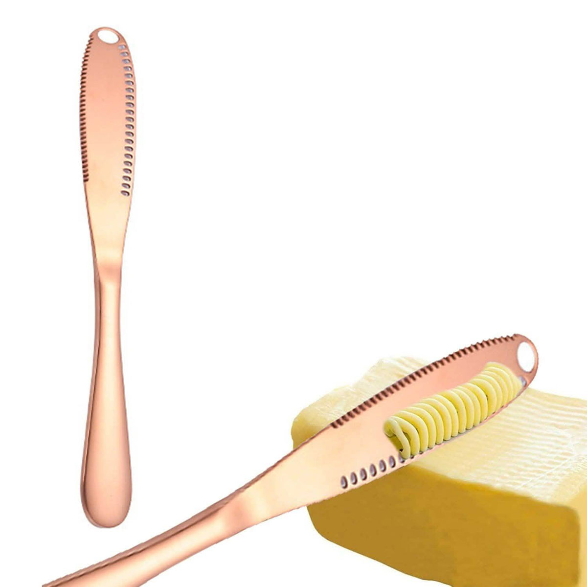 Stainless Steel And Copper Butter Spreader Cutter Slicer Knife Copper Kitchen Tools & Gadgets - Tophatter Daily Deals
