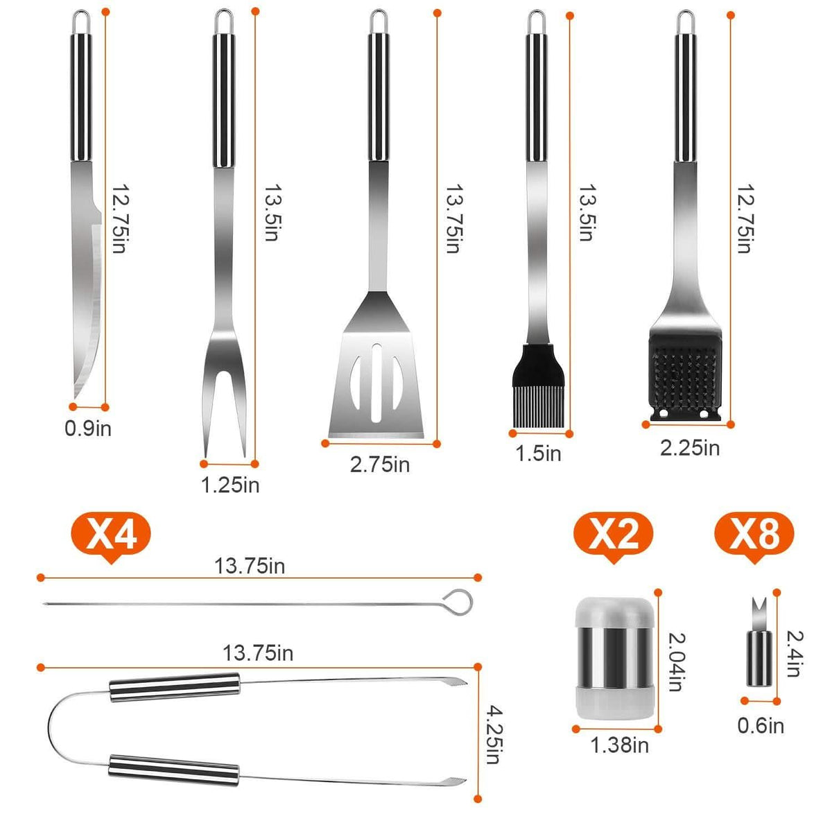 Stainless Steel BBQ Grill Tool Kit Kitchen Tools & Gadgets - Tophatter Daily Deals