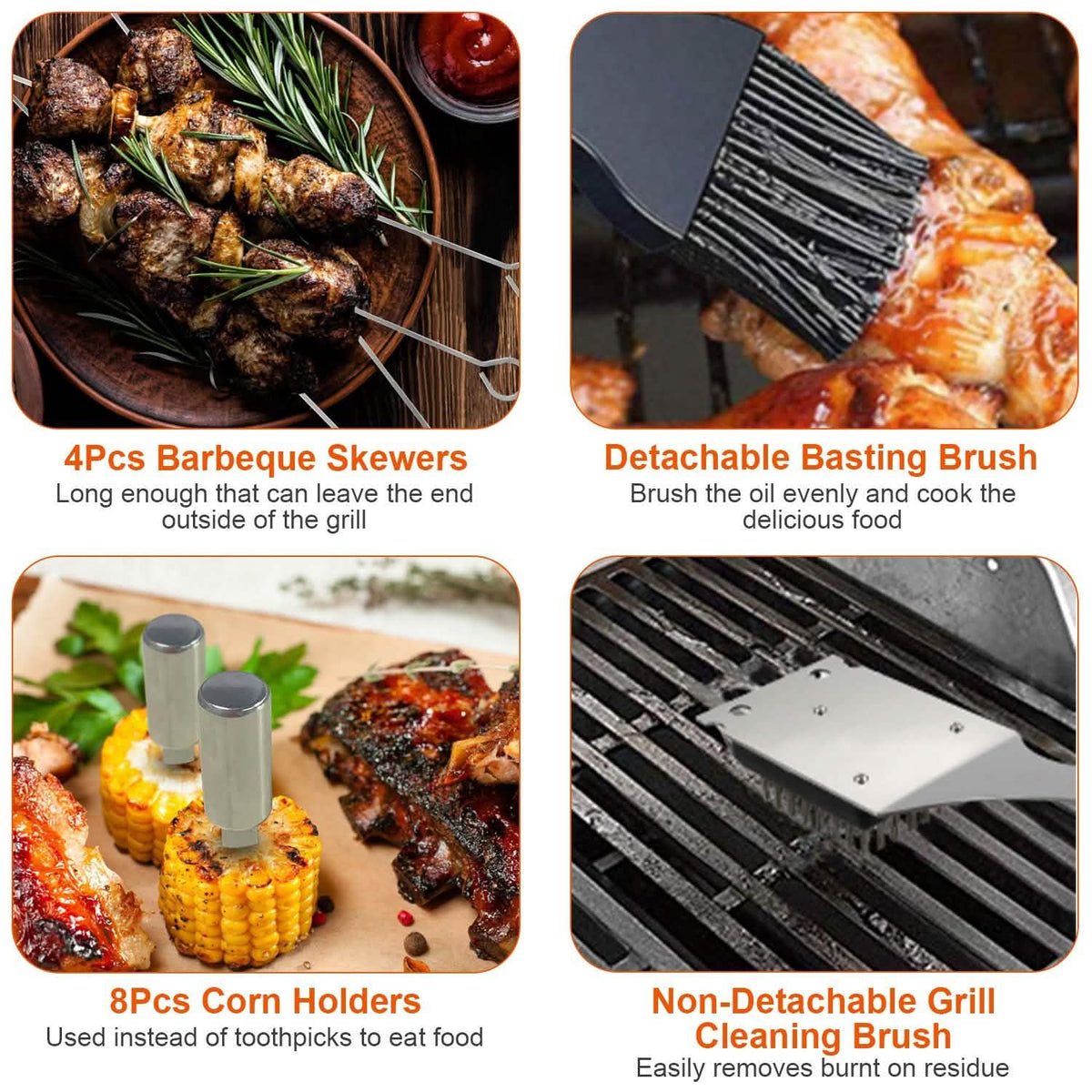 Stainless Steel BBQ Grill Tool Kit Kitchen Tools & Gadgets - Tophatter Daily Deals