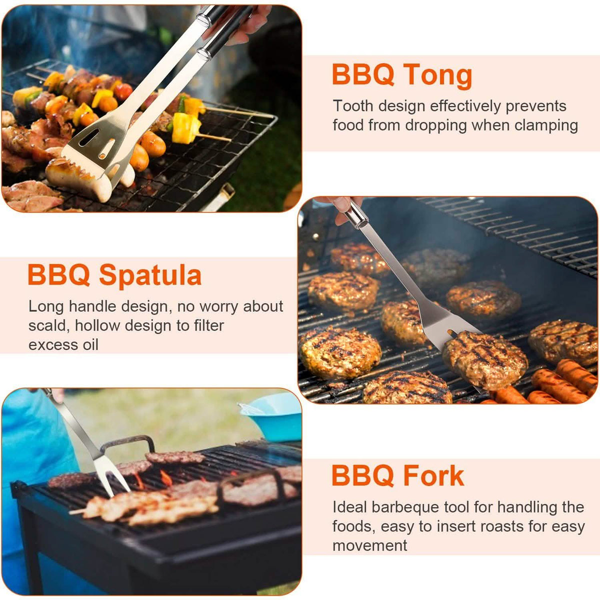 Stainless Steel BBQ Grill Tool Kit Kitchen Tools & Gadgets - Tophatter Daily Deals