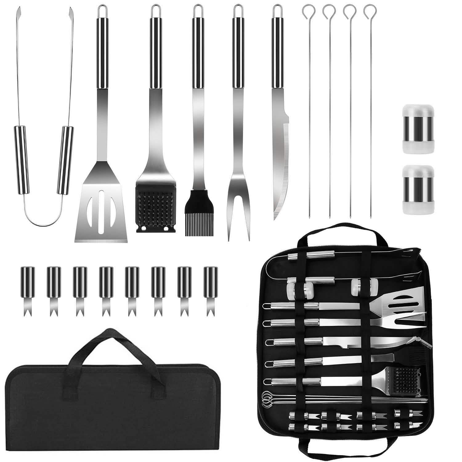 Stainless Steel BBQ Grill Tool Kit Kitchen Tools & Gadgets - Tophatter Daily Deals
