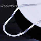 Stainless Steel Blade Unisex Flat Snake Clavicle Chain Necklaces - Tophatter Daily Deals