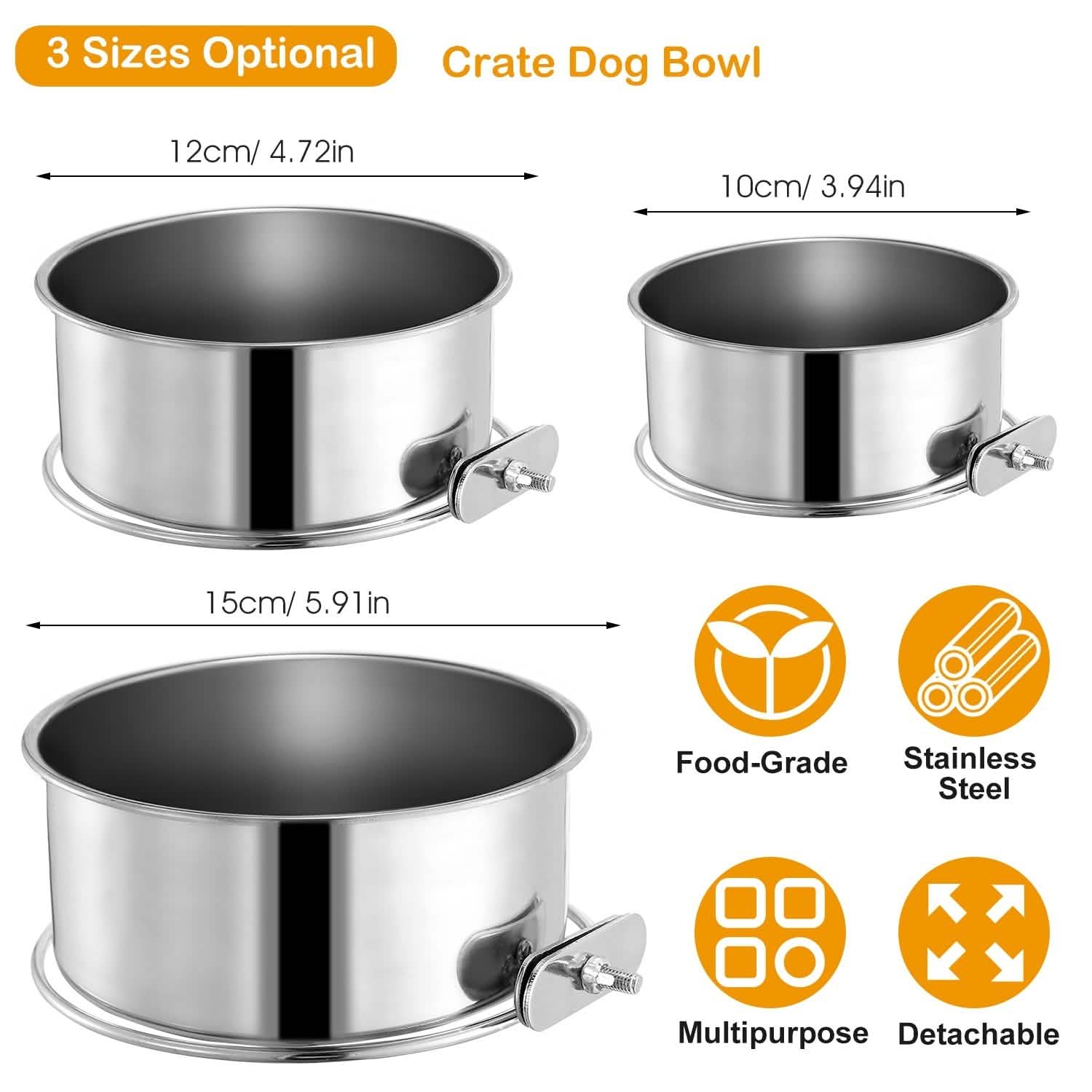 Stainless Steel Dog Pet Bowl Pet Supplies - Tophatter Daily Deals