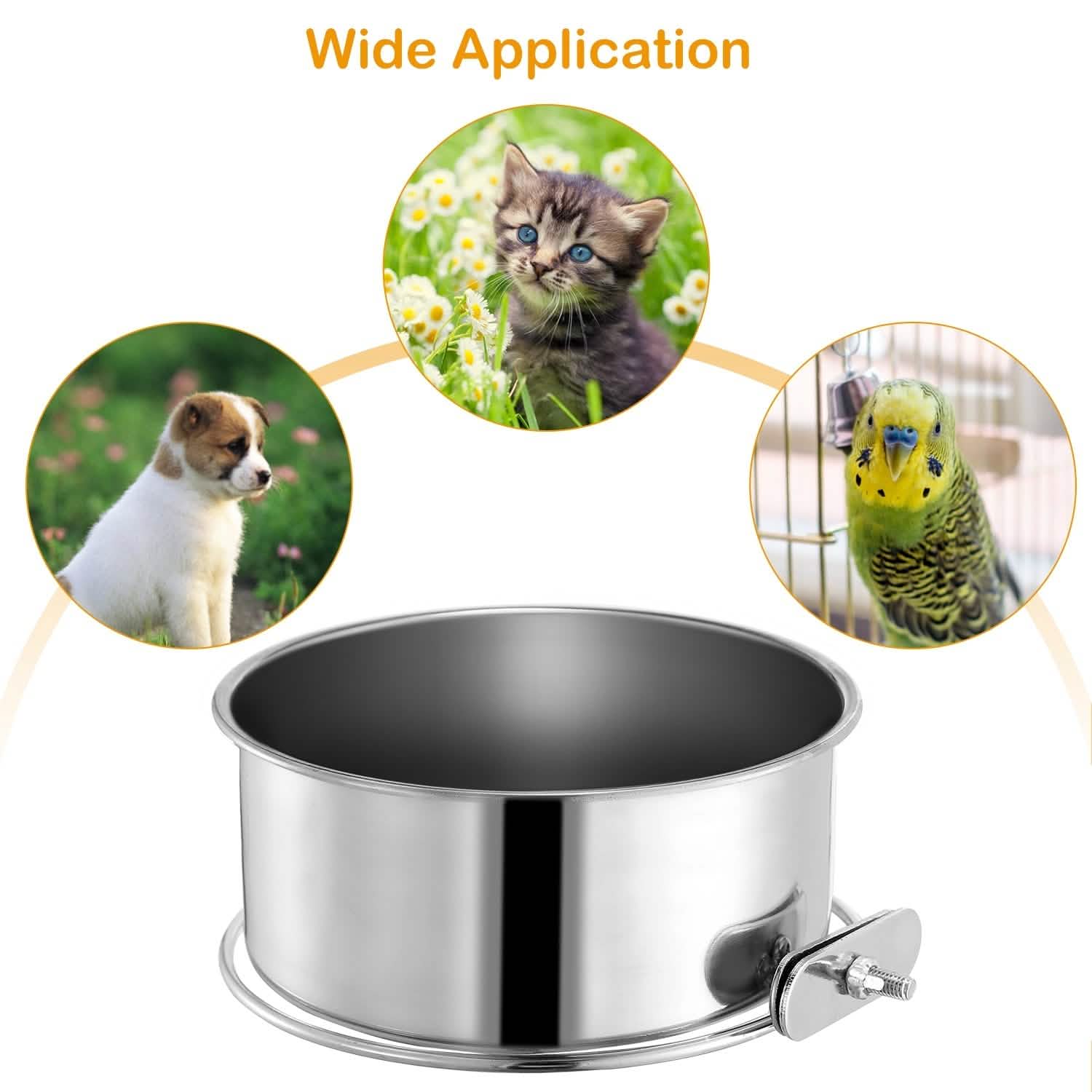 Stainless Steel Dog Pet Bowl Pet Supplies - Tophatter Daily Deals